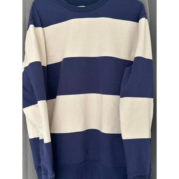 Merona Striped Crewneck – Navy/White – XL – 100% Cotton - Picture 1 of 5
